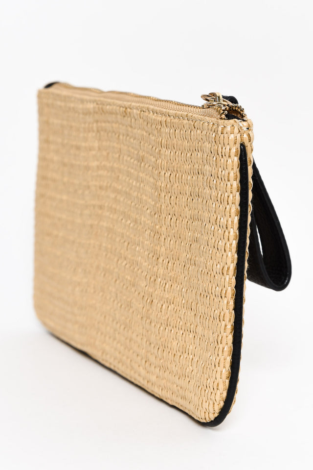 Francesca Black Weave Pouch