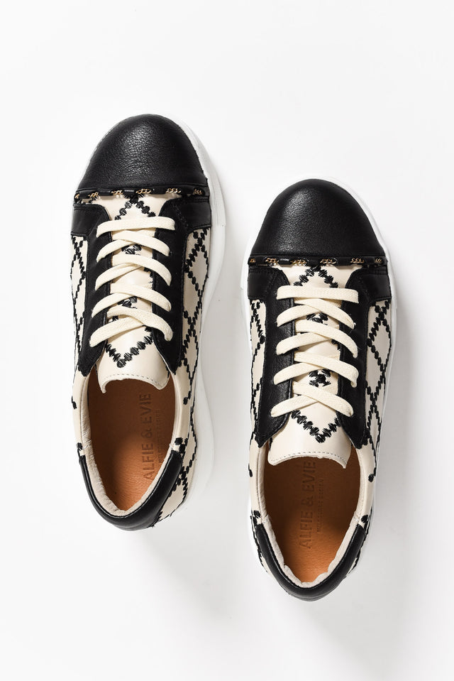 Frankie Black Leather Platform Sneaker image 6