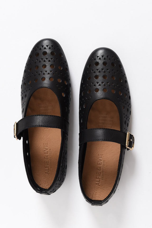 Fruity Black Leather Ballet Flat image 5