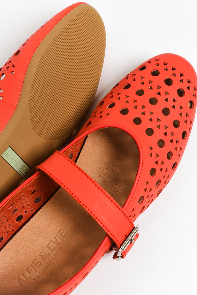 Fruity Red Leather Ballet Flat