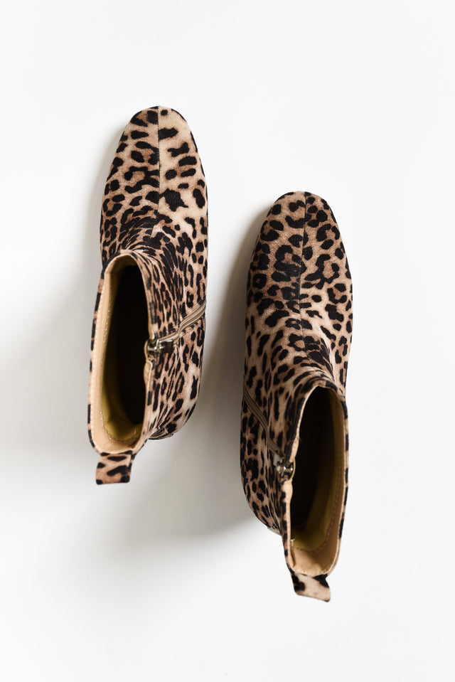 Fruity Tan Leopard Heeled Boot image 5