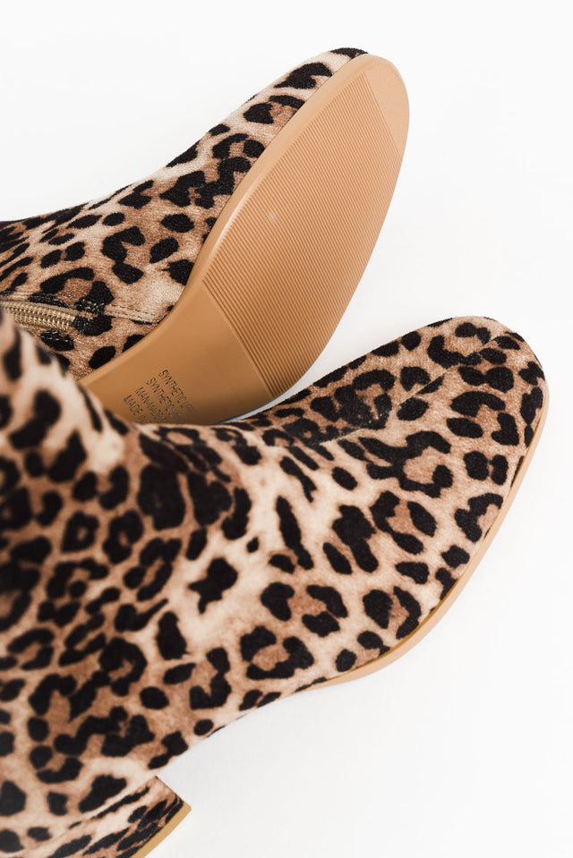 Fruity Tan Leopard Heeled Boot image 4