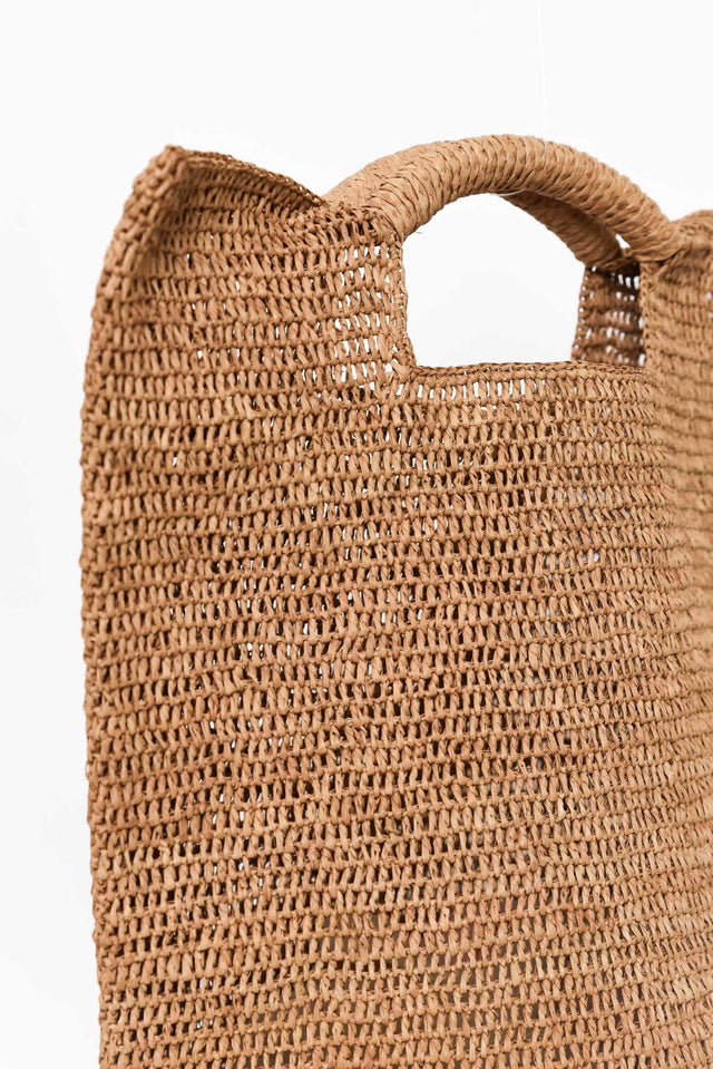 Geza Tan Raffia Tote Bag image 4