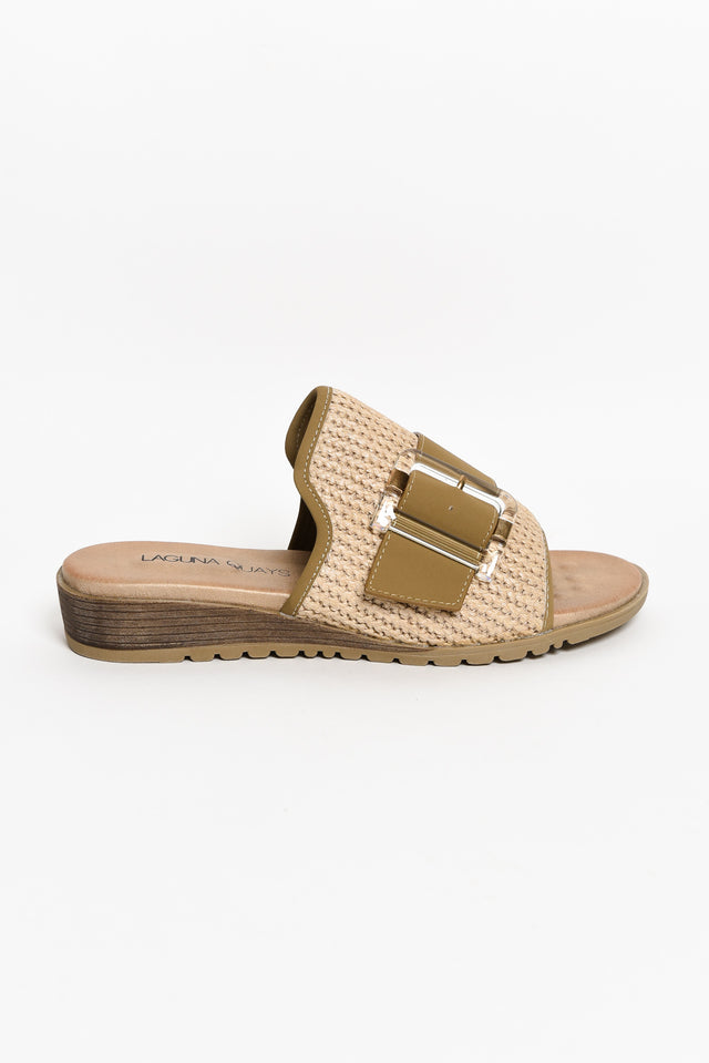 Givari Natural Buckle Woven Slide image 5