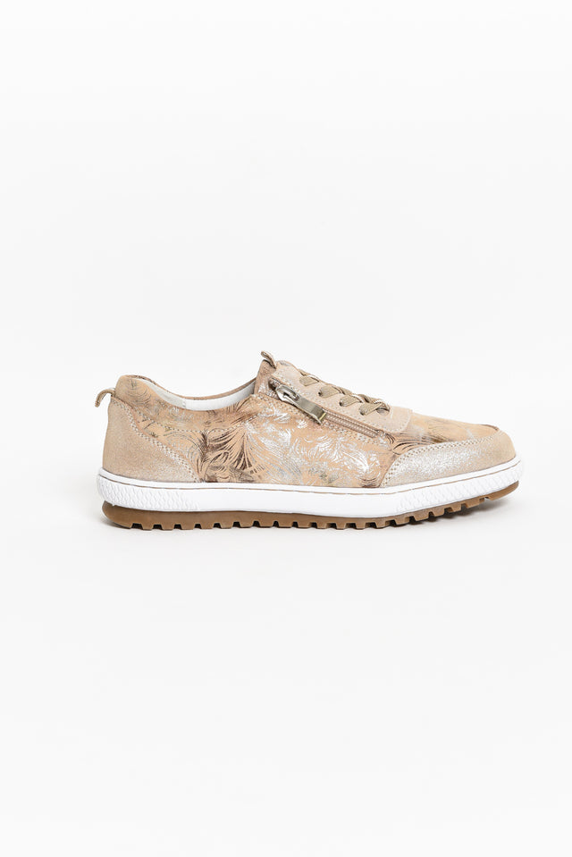 Glamper Blush Abstract Leather Sneaker image 4