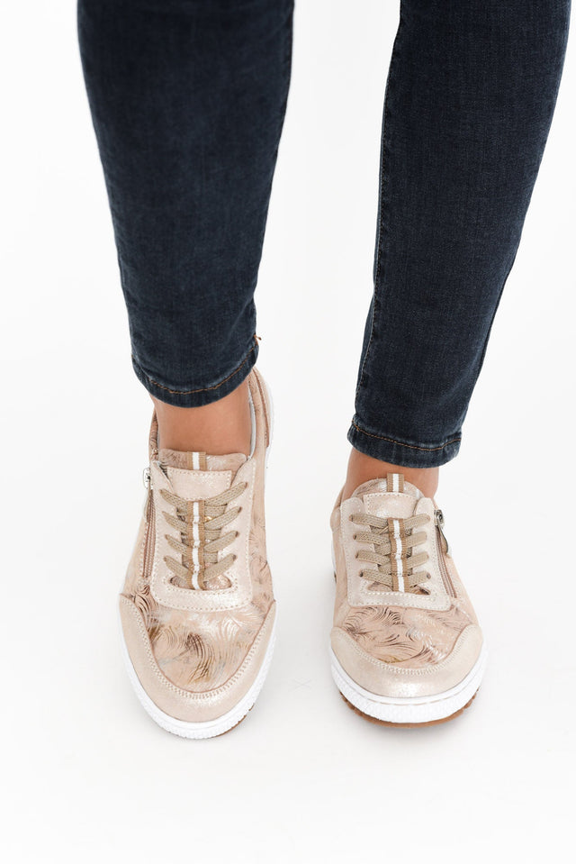 Glamper Blush Abstract Leather Sneaker image 8