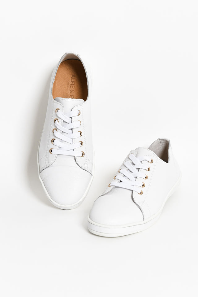 Greenie White Leather Sneaker