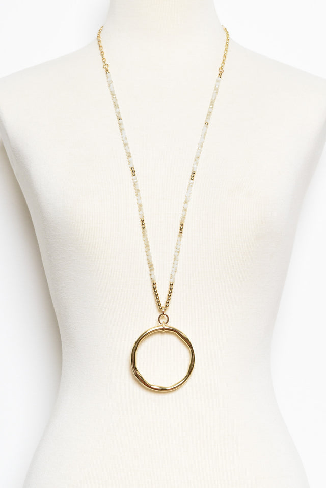 Haidee Gold Circle Beaded Necklace