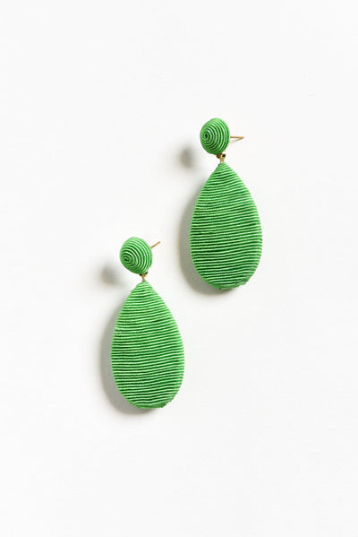 Hailey Green Teardrop Earrings