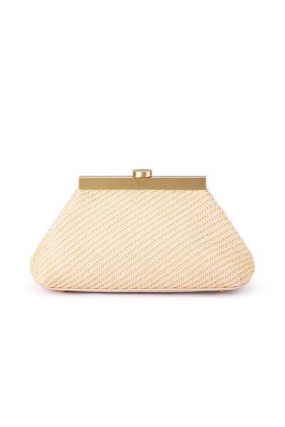 Hanna Natural Woven Clutch