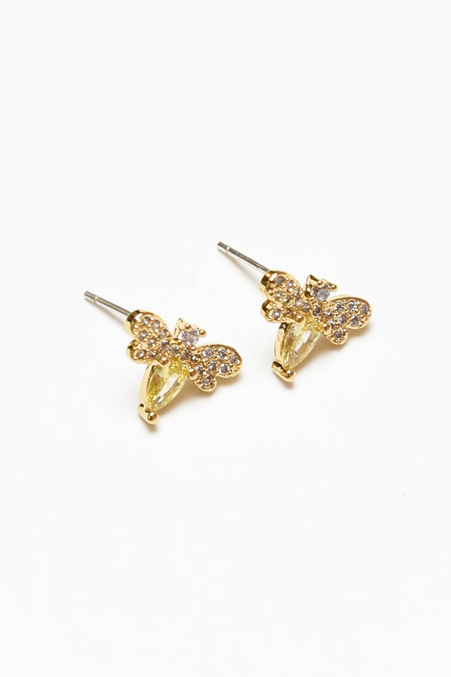 Harmony Yellow Bee Stud Earrings