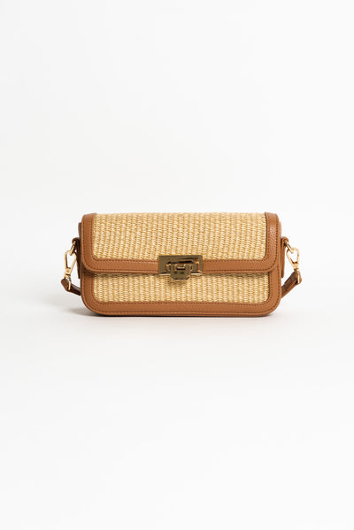 Hattie Natural Weave Crossbody Bag