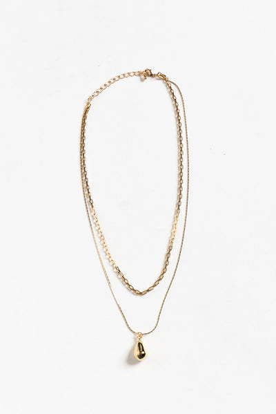 Hazlett Gold Layered Chain Necklace