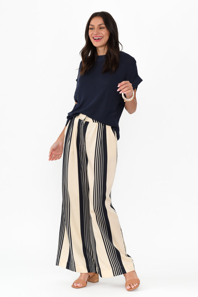 Heartstopper Navy Stripe Lyocell Pants banner image