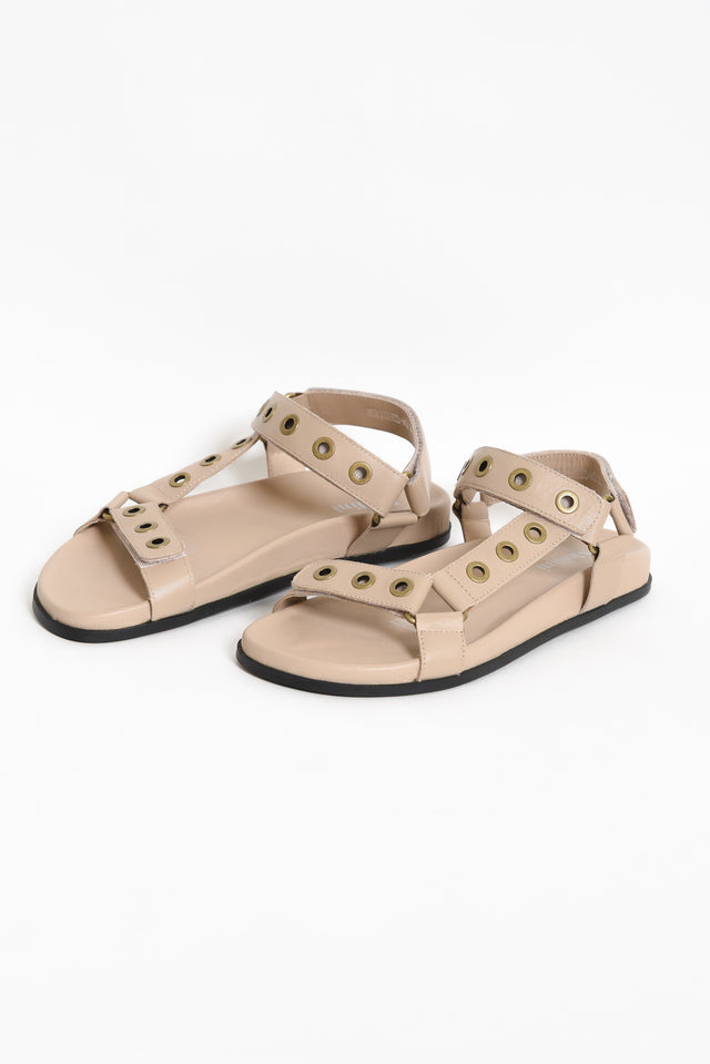 Herished Stone Leather Velcro Sandal image 8