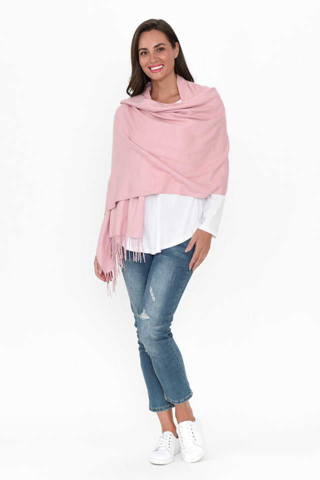 Heta Pink Cotton Pashmina Scarf image 4