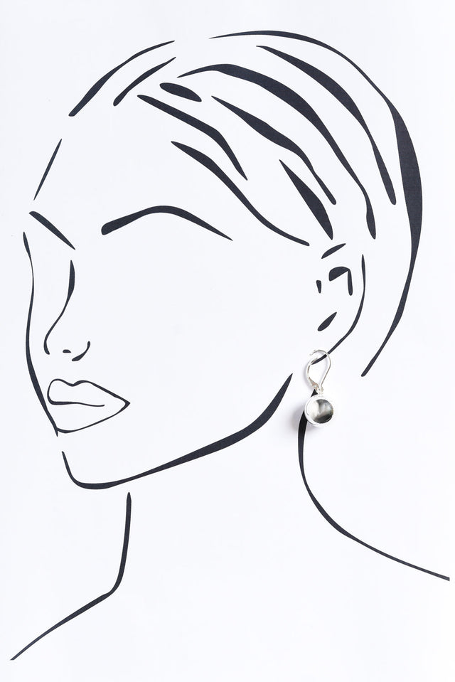 Honoria Silver Ball Earrings