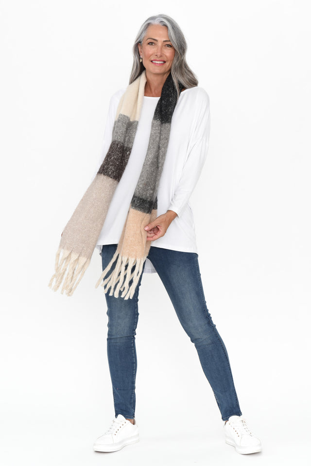 Hunter Grey Tassel Scarf