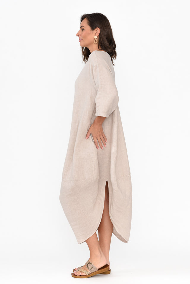 Irina Natural Linen Dress image 5