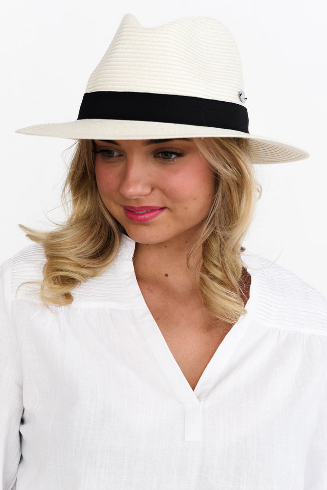 Ivory Wide Brim Travel Fedora image 6