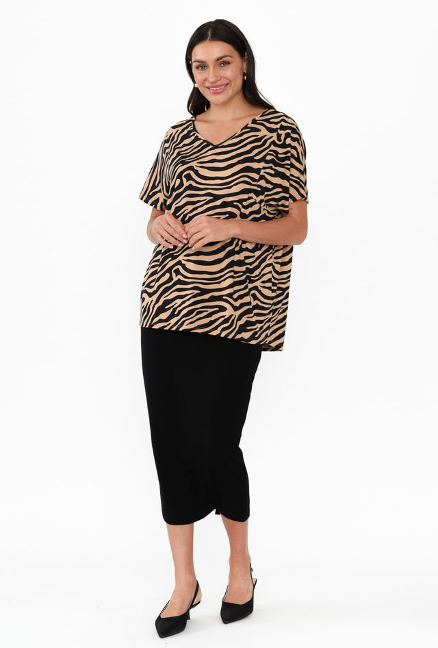 Ivy Tan Zebra Micro Modal Swing Tee banner image