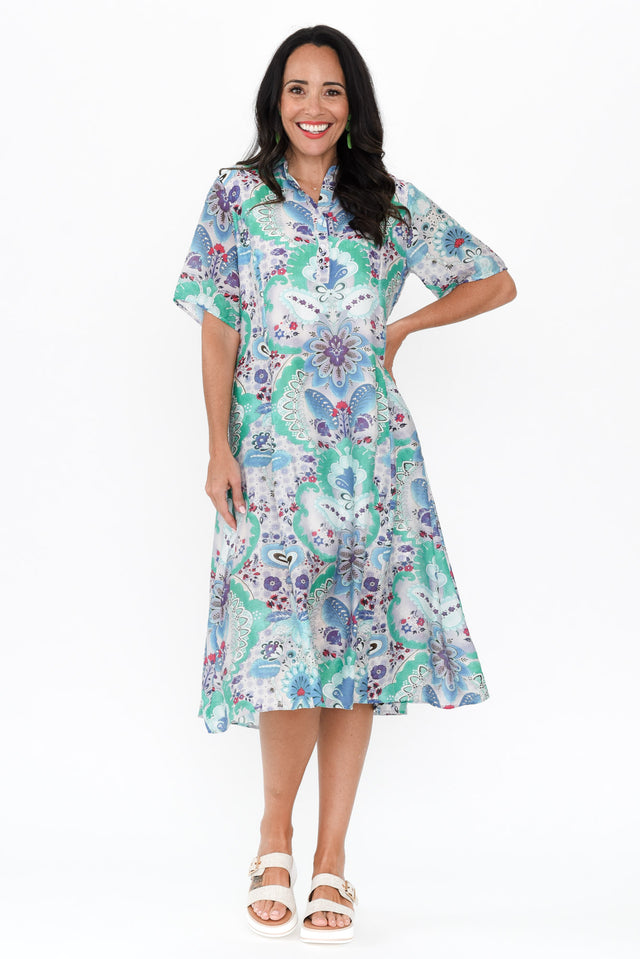 Jaime Blue Paisley Midi Dress banner image