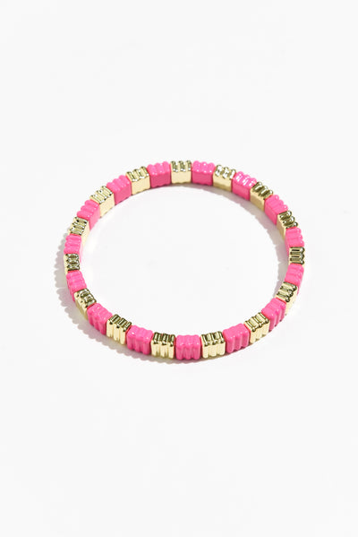 Java Pink Beaded Bracelet