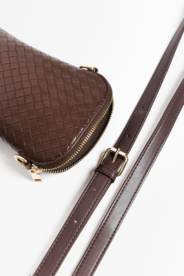 Jazz Brown Woven Walker Crossbody Bag