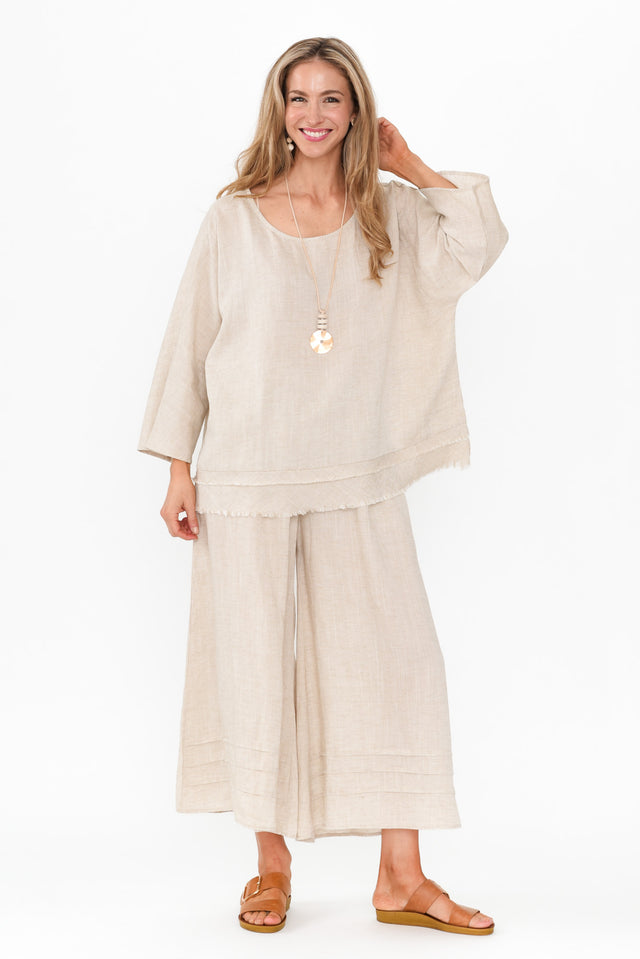 Kaleo Beige Linen Blend Pants image 9