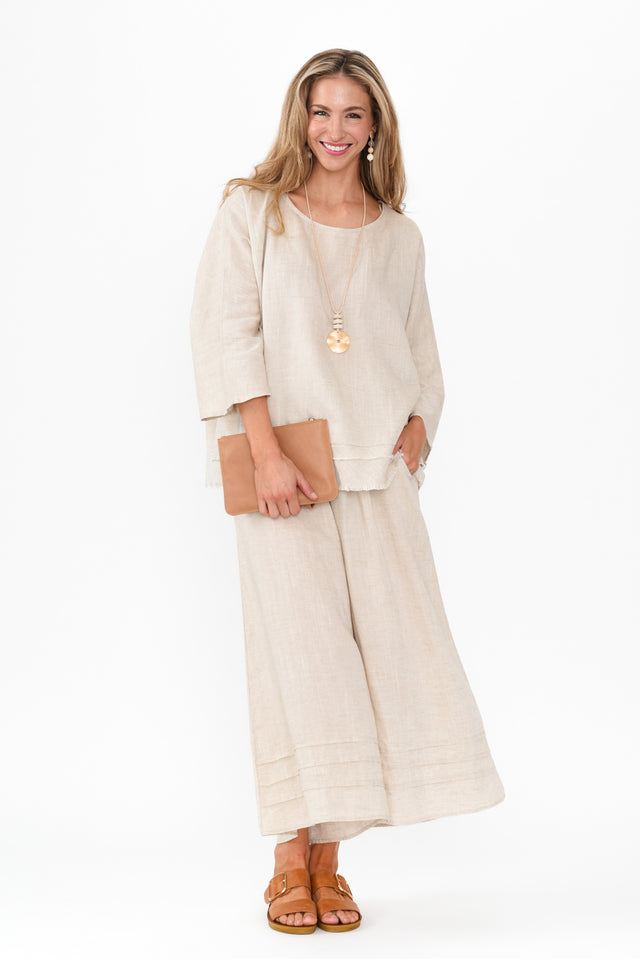 Kaleo Beige Linen Blend Pants image 5