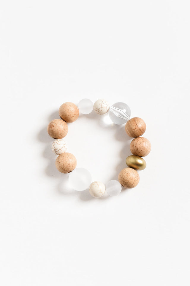 Josey Natural Wood Beaded Bracelet