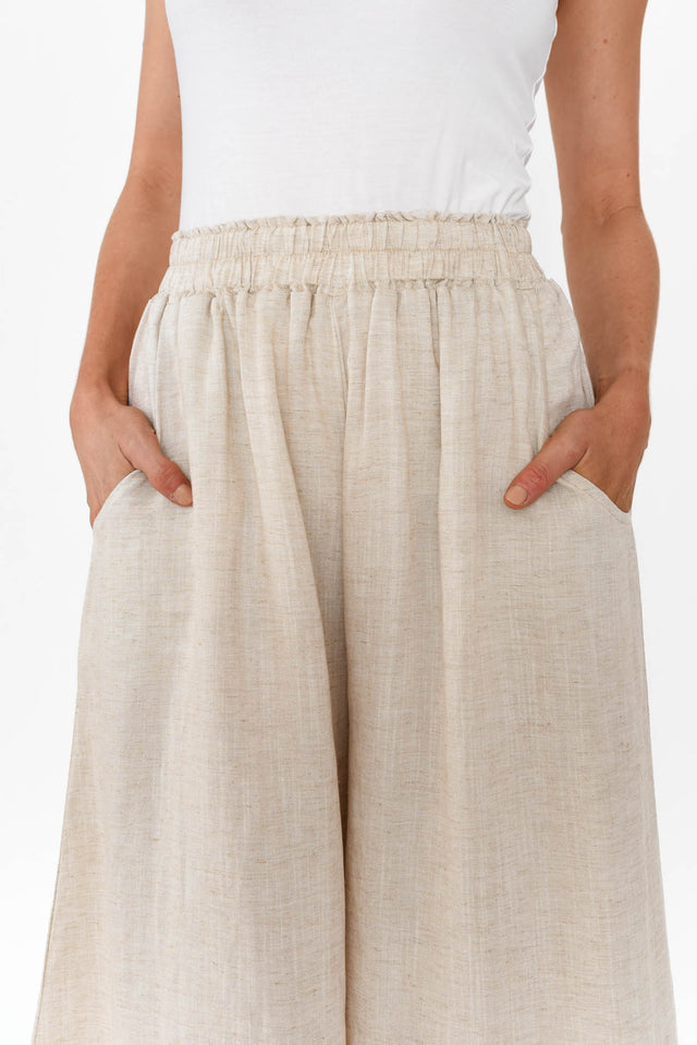 Kaleo Beige Linen Blend Pants image 8