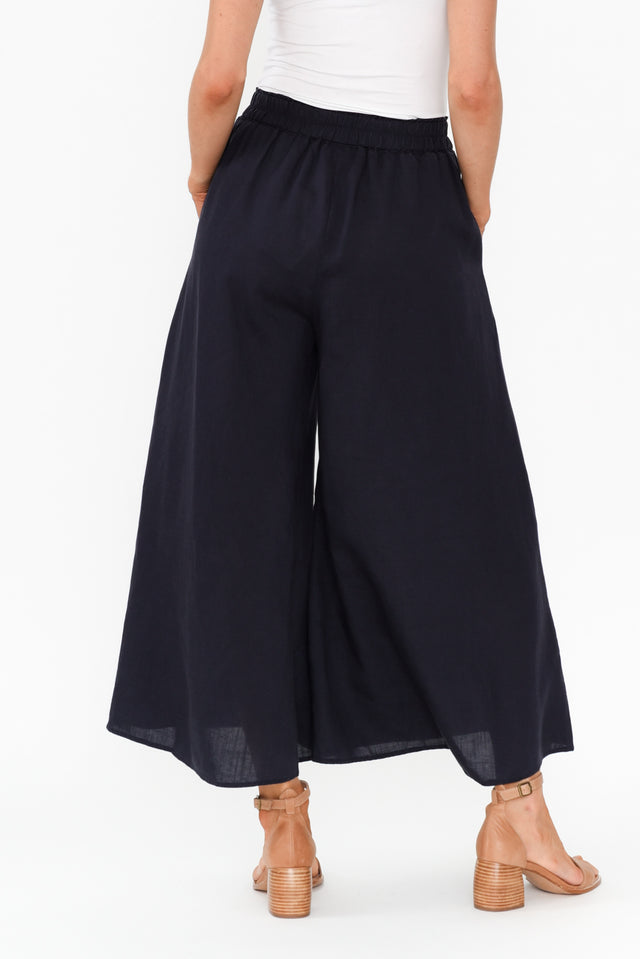 Kaleo Navy Linen Blend Pants image 6