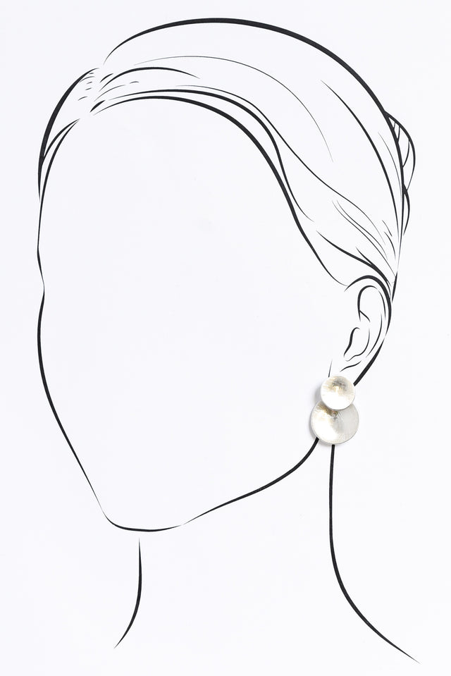 Kerra Silver Circle Drop Earrings