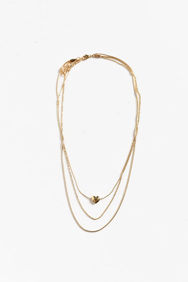 Keturah Gold Layered Heart Necklace