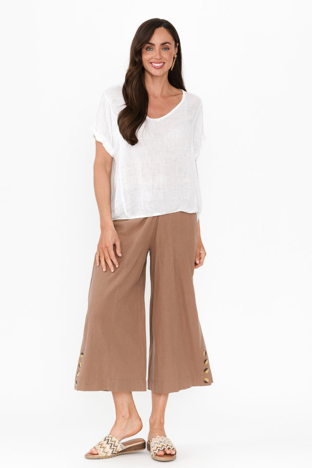 Kishan Mocha Cotton Blend Pants banner image