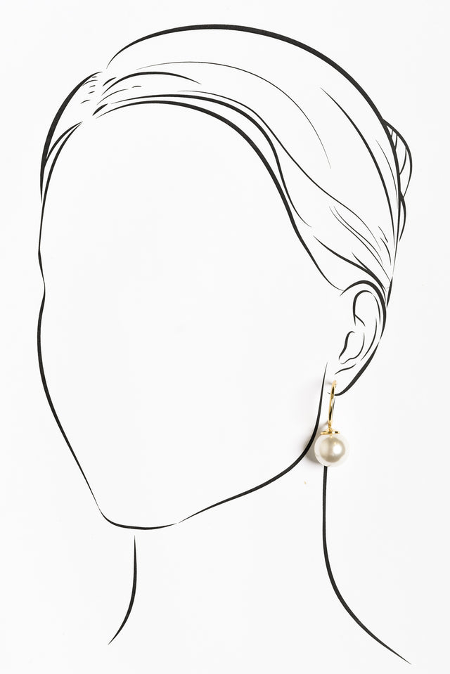 Kora Gold Pearl Hoop Earrings