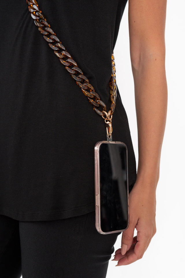 Kovia Tortoiseshell Crossbody Phone Lanyard