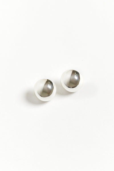 Kula Silver Dome Stud Earrings