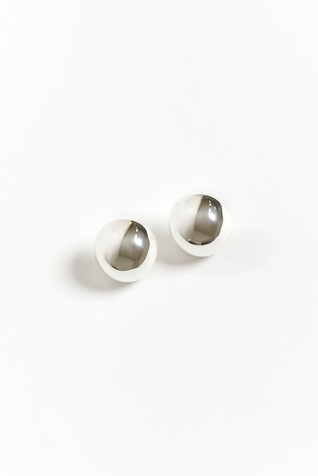 Kula Silver Dome Stud Earrings