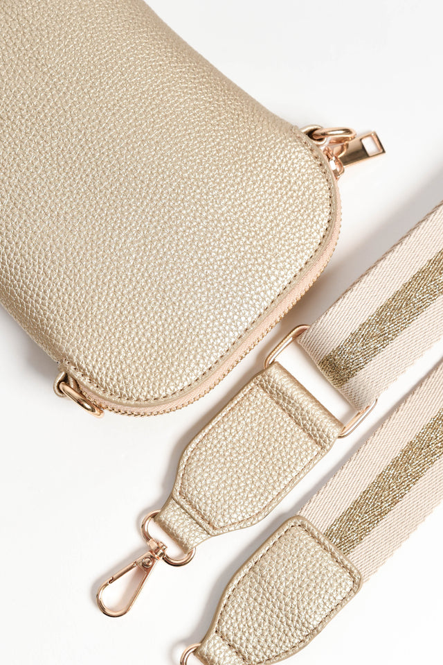 Leola Gold Walker Crossbody Bag