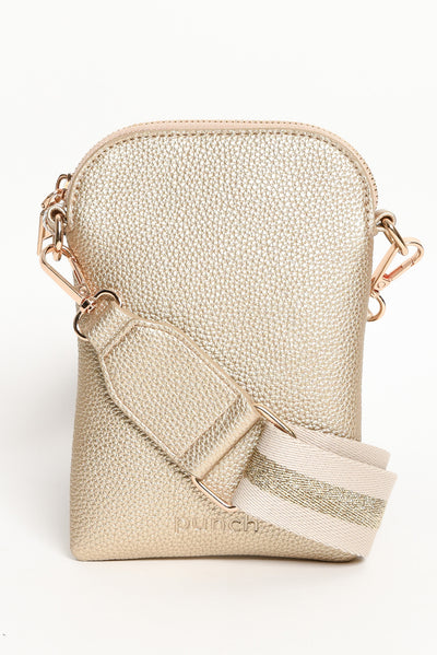 Leola Gold Walker Crossbody Bag