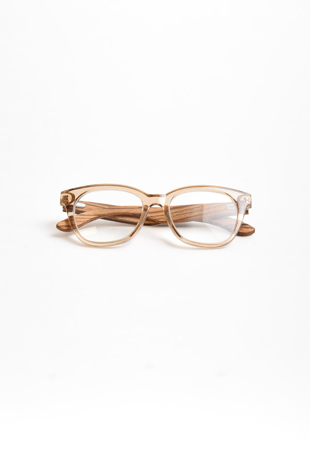 Lila Champagne Wooden Reading Glasses