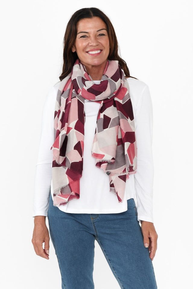 Lilla Pink Mosaic Scarf image 1