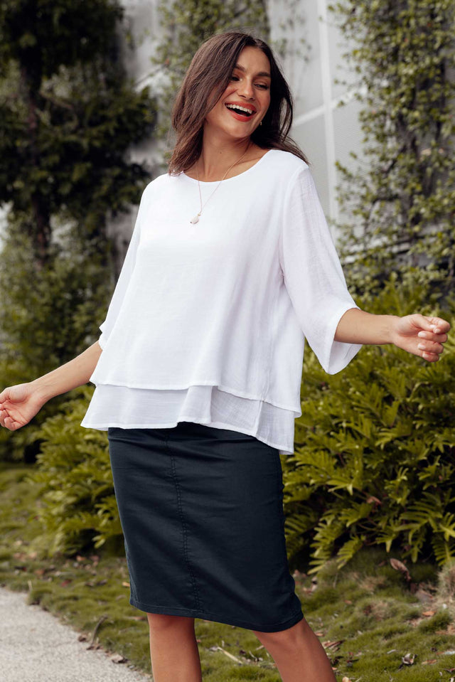 Liora White Layered Top