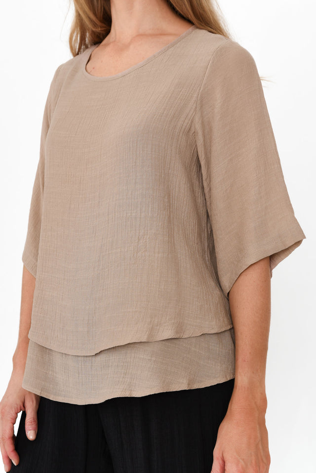 Liora Beige Layered Top image 7