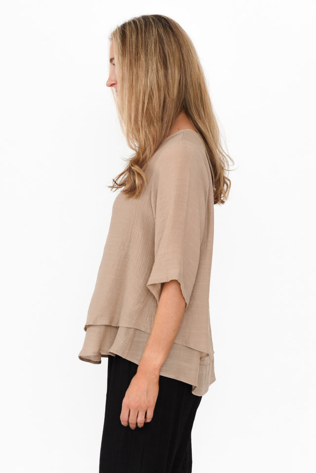 Liora Beige Layered Top image 5