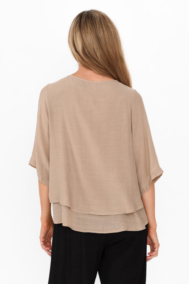 Liora Beige Layered Top image 6