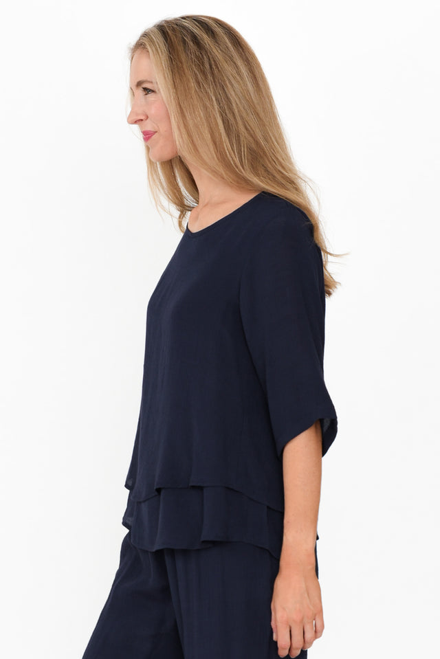 Liora Navy Layered Top image 5