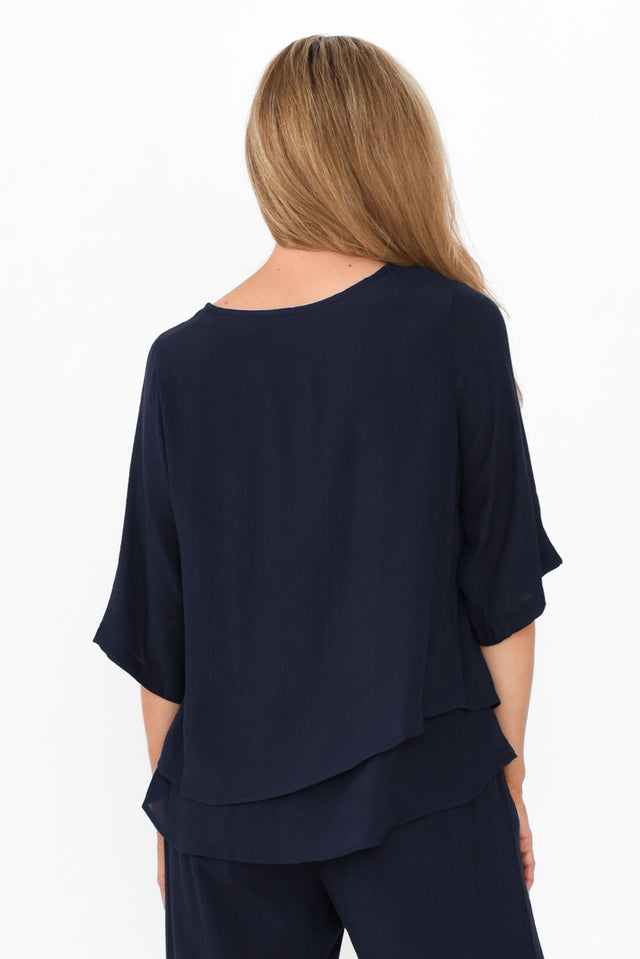 Liora Navy Layered Top image 6